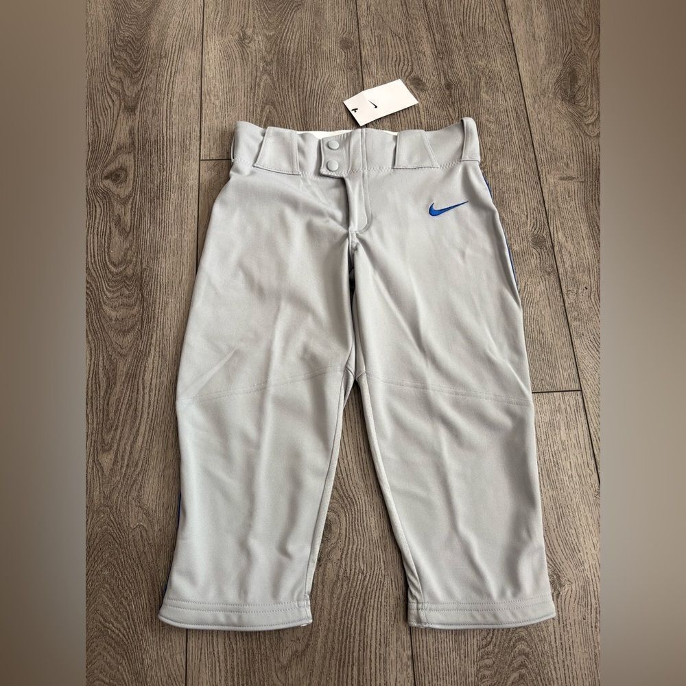 Nike Kids Light Gray baseball Bottoms